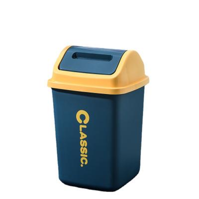 China Sustainable Kitchen Bathroom Indoor Trash Plastic Household Trash Bin for sale