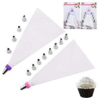 China Sustainable Disposable Stainless Steel Tubing Bags Nozzles For Cake Decoration Set Icing Tips for sale