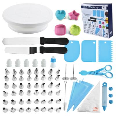 China Sustainable 80 Pieces Universal Pastry Bags Pipe Cake Making Sets Decorating Tools for sale