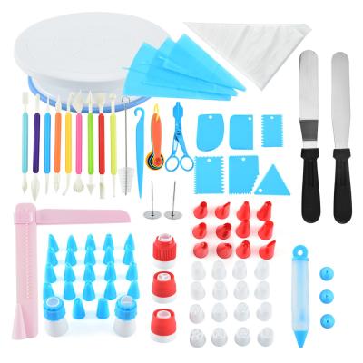 China Viable plastic decorating mouth set cake spouts set decorating tools turntable set cake decorating tip for sale