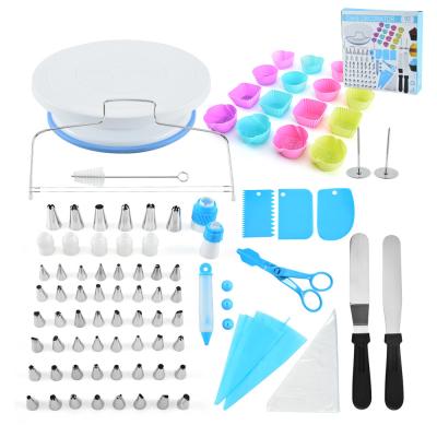 China Sustainable 92 Pieces Cake Decorating Piping Tips Sets Cake Cream Nozzles Tools Lipstick Set for sale