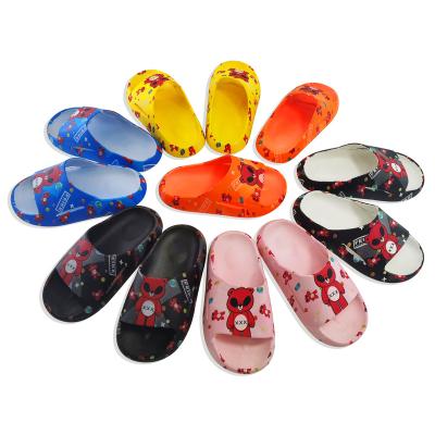 China Soft Deodorization Children's Slippers Cartoon Cute Bear Deep Based Custom Slippers for sale