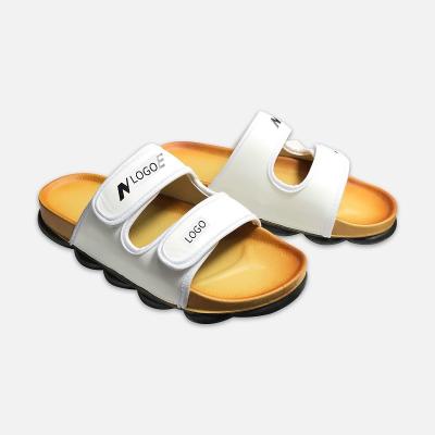 China Damping Thick LOGO Slide Summer Cool Beach Unique Sandals Customized Fashion Design For Men for sale