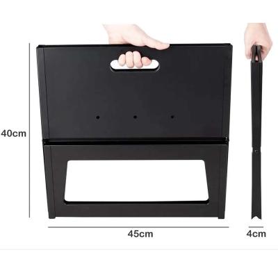 China Mini Small Legs Outdoor Foldable Portable Black Charcoal Camping BBQ Mobile Easily Assembled Grill for sale