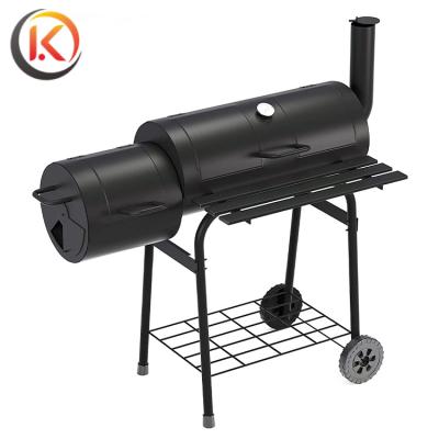 China Adjustable Size Outdoor Kitchen BBQ Cart Large Heavy Duty BBQ And Smoker Grills Charcoal Smoker Grills for sale