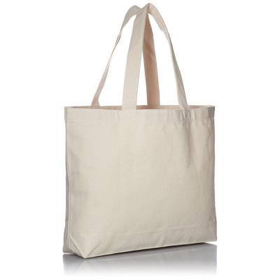 China Recyclable NO MOQ Natural Recycled Cotton Shopping Bag Canvas Custom Tote Bag for sale