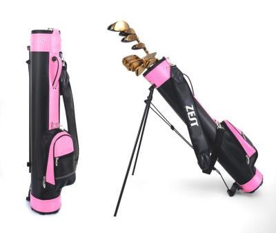 China PU golf bag half stand golf bag waterproof PU leather golf bag with customer logo for sale