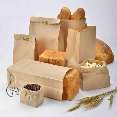 China High Quality BIODEGRADABLE Brown Kraft Paper Bags For Food Packaging for sale