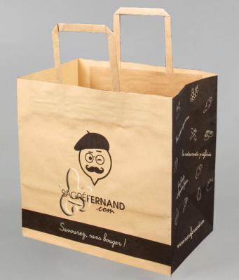 China Eco - Friendly Recyclable Luxury High Quality Brown Kraft Bag BIODEGRADABLE for sale