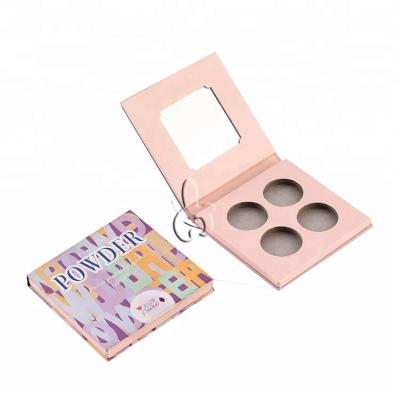 China Biodegradable Wholesale Empty Paper Eyeshadow Palette Box Packaging With Mirror for sale