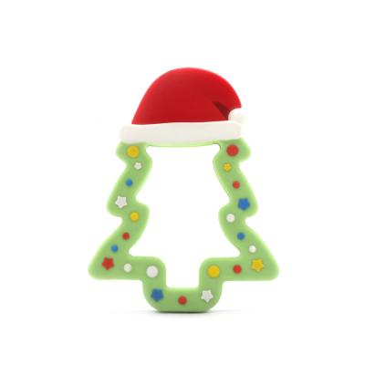 China Soft Toy Christmas tree Teether  Food Grade Silicone for sale