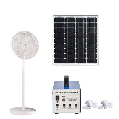 China High Quality 20W Solar Home Lighting System Portable Home Kit With 3W LED With DC Fan For Africa for sale