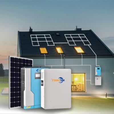 China Home / House /Shed / Cabin /Air Conditioner Off-Grid Solar System Complete With 48V 5kW Batteries With Lithium Ion Battery Storage For Home for sale