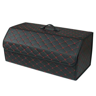 China Portable Foldable Trunk Organizer Business Car Auto Interior Lashing Storage Container Bags Isolation Leather Layer for sale