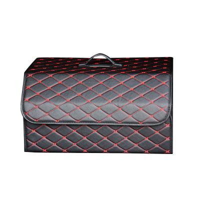 China Business Car Backup Storage Folding Storage Box PU Storage Box Car Leather Supplies for sale