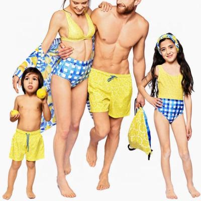 China Breathable Custom Matching Mommy And Me Swimsuit Family Swimwear Children Swimwear Bikini Swimming Suit for sale