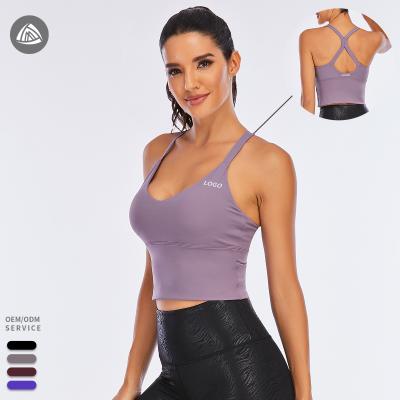 China Breathable Hot Sale Crop Top Women's Clothing Ladies Gym Workout Wear Tank Top for sale