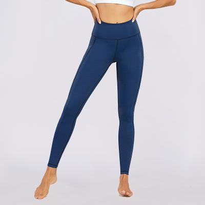 China Luckpanther OEM Fashion Antibacterial Solid Gym Yoga Leggings High Waisted Workout Gaiters With Pockets for sale