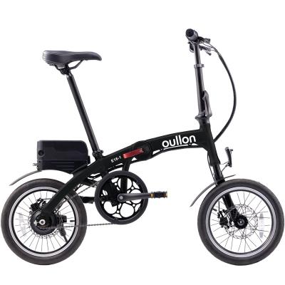 China New Aluminum Alloy City Bike Folding 16 Inch 250W Electric Bike With Removable Battery for sale