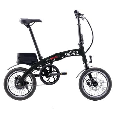 China Aluminum Alloy Pedal Assisted Folding Electric Bike OEM 16 Inch City Bike for sale