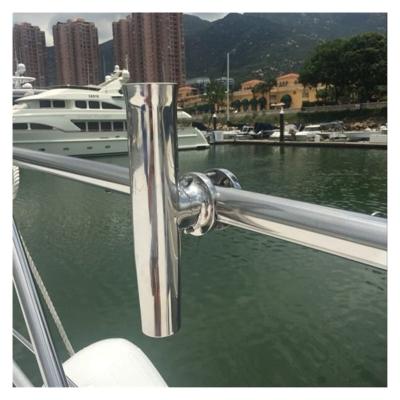 China Stainless Steel Adjustable Clamp On Fishing Rod Stainless Steel Rail Mount Fishing Rod Holder For Yachet for sale