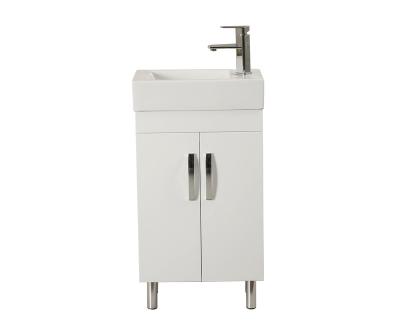 China Space saving samll floor standing corner bathroom cabinet with basin for sale