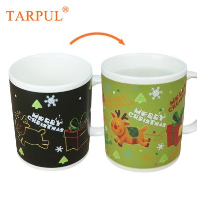 China Tarpul Disposable Magic Porcelain Cup Custom Color Changing Ceramic Coffee Mugs for sale