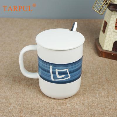 China Factory Direct Sale 2021 New Design Viable White Porcelain Mug Ceramic Tarpul Coffee Mugs for sale