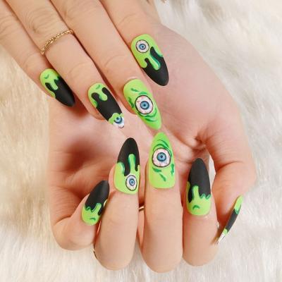 China Easy Apply 24pcs/Set Free Sample Ballerina Full Cover Press On Artificial Coffin Nail Art Movie Star Design Tips Long Nail Salon Suppliers for sale