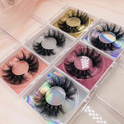 China Long Natural Mink Eyelashes Empty With Lashes Custom Luxury Holographic Packaging Box False Eyelash Paper Logo 3d Mink Lashes Wholesale for sale