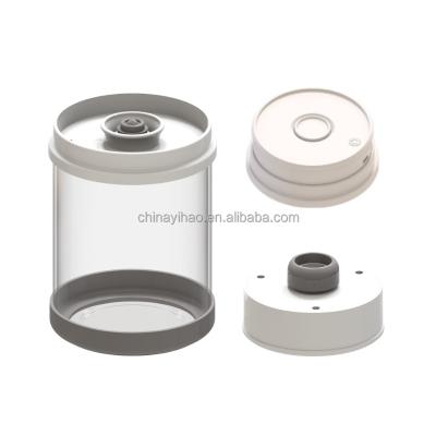 China Freshness Preservation Electric Automatic Vacuum Lid High Borosilicate Sugar Tea Coffee Coffee Canisters Glass Set for sale