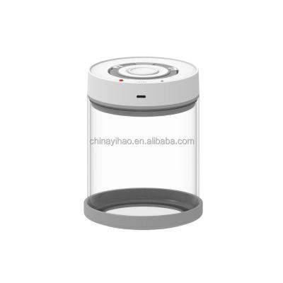 China Vacumm factory accessories small smart self-vacuum suction canister OEM kitchen storage jars hermetic herb for sale