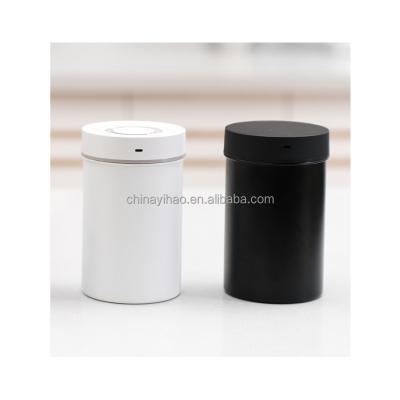 China Viable Lid 500ml 1800ml Stainless Steel Auto Airtight Vacuum Coffee Sugar Canisters for sale