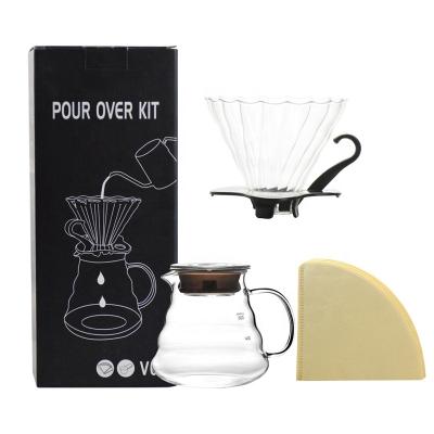 China Best Viable Selling Manufacturer Manual Drip Bag Gift Box Pour Over Coffee Set for sale