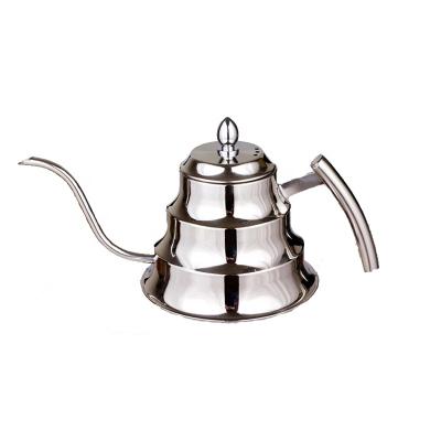 China Sustainable Stainless Steel Spill Over Coffee Kettle Gooseneck 1.2l Drip Coffee Kettle Pot for sale