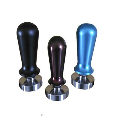 China Viable Top Selling Elastic Flat Base Coffee Tamper 304 Stainless Steel Italian Coffee Tamper Pressure Hammer Tool for sale