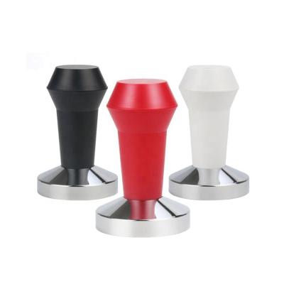 China Sustainable Color Coffee Dispenser Machine Stainless Steel White Base Press Coffee Tamper for sale