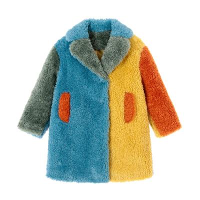 China Breathable Colorful Warm Jacket Teddy Coat Kids Faux Fur Coats Faux Shearling Coat For Children for sale