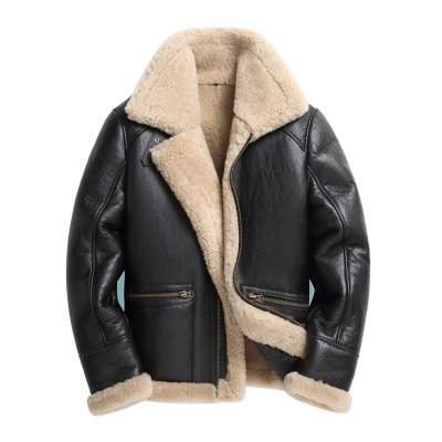 China Good Quality Waterproof Custom Leather Coat Warm Skin Fur Leather Coats Mens Winter Jackets Coats for sale