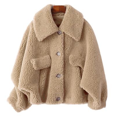 China 2021 New Winter Women's Long Loose Comfortable Shearling Jacket Wool Coat Breathable for sale