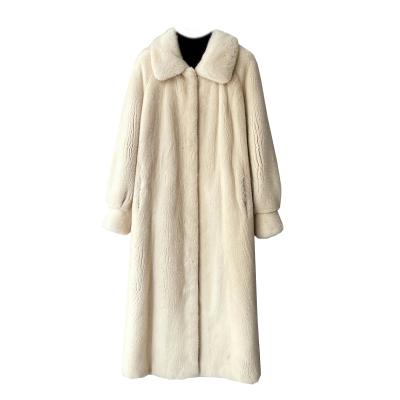 China High End Breathable Cheap Price Women Winter Polyester Faux Mink Faux Fur Coats Long For Sale for sale