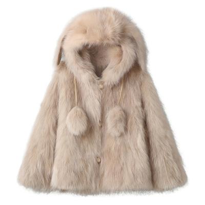 China 2021 Breathable Made In China Winter Fashion Faux Fur Collar Coats For Women for sale