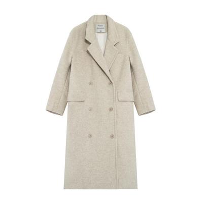 China Wholesale Custom Fashionable Double Breasted Woolen Coat Breathable Long With Suit Collar Cashmere Coat for sale