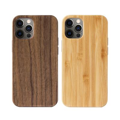 China Wholesale Anti-fall OEM Empty Wooden Back TPU Cell Phone Case For iPhone 11 12 13 Mini Pro Max for sale