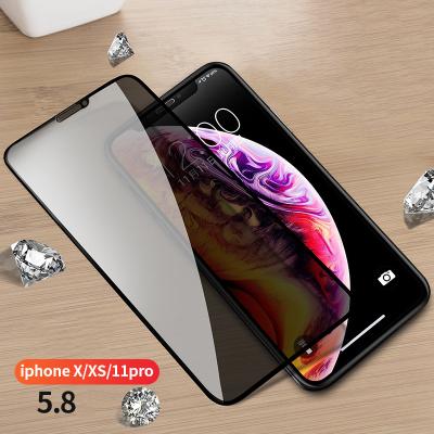 China 5.8inch Rounded Edges Anti-SPY Privacy Tempered Glass Screen Protector Peepproof Film For iPhone X XS 11 pro for sale