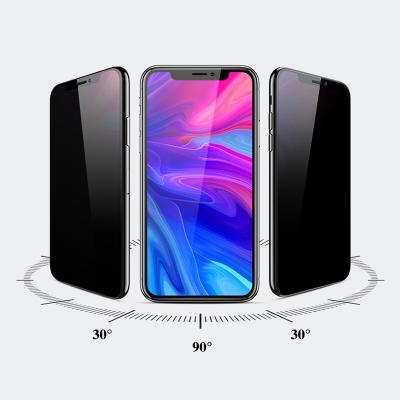 China Rounded Edges 6.1 inch Anti-SPY Privacy Tempered Glass Screen Protector Peepproof Film For iPhone XR for sale