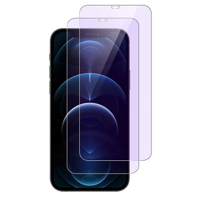 China Wholesale 6.7 inch 12Pro Max Anti Blue Ray Light Clear Tempered Glass Screen Protector Blue For iPhone 12 pro 13 pro max for sale