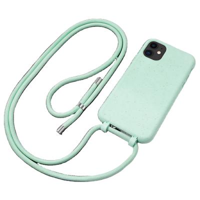 China Custom Biodegradable Detachable Necklace Cell Phone Cases Straws With Compostable PLA PBAT For Iphone JH-S03 for sale