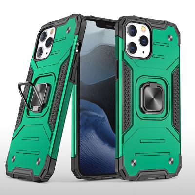 China New TPU PC Magnetic Ring Holder Kickstand Cell Phone Case Shockproof Armor Mobile Phone Back Cover For iPhone 12 13 pro max for sale