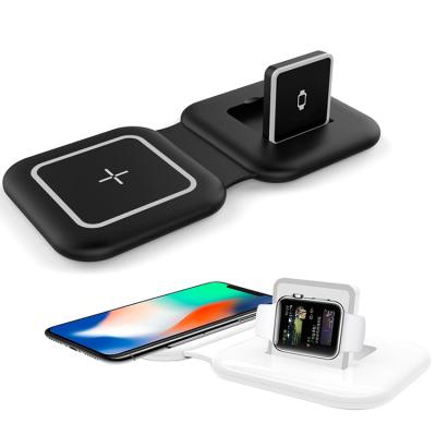 China Smart Watch Foldable 2 in 1 Magnetic Wireless Charger for Mobile Phone Smart Watch for sale